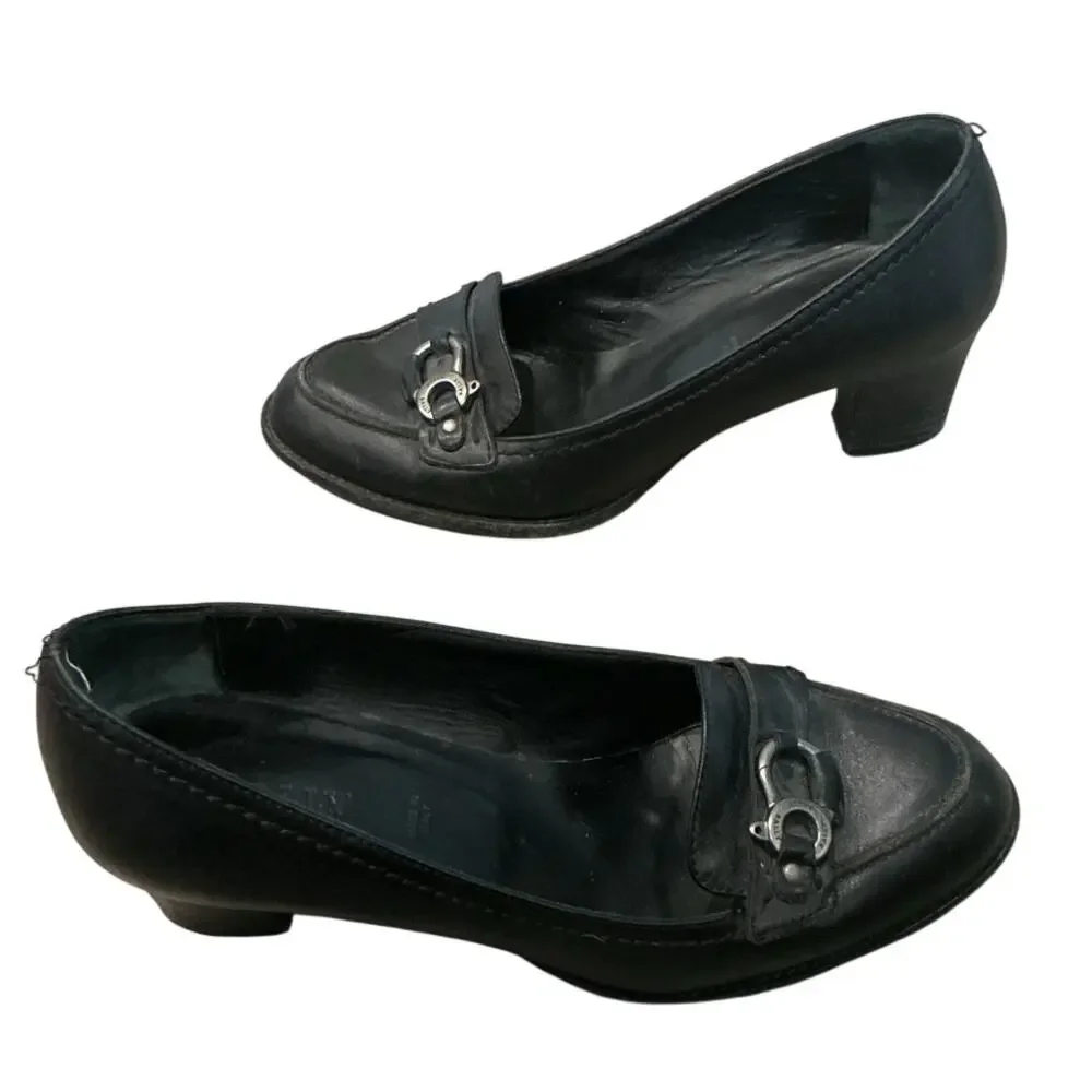 Bally Womens Dalina Pumps EU 37 US 6.5 Black Classic Old Money Academia Career